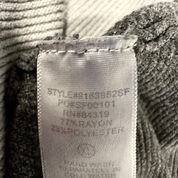 Evolution by Cyrus Cardigan Sweater Open Front Gray Ribbed Long Sleeves Size XL - Picture 8 of 8